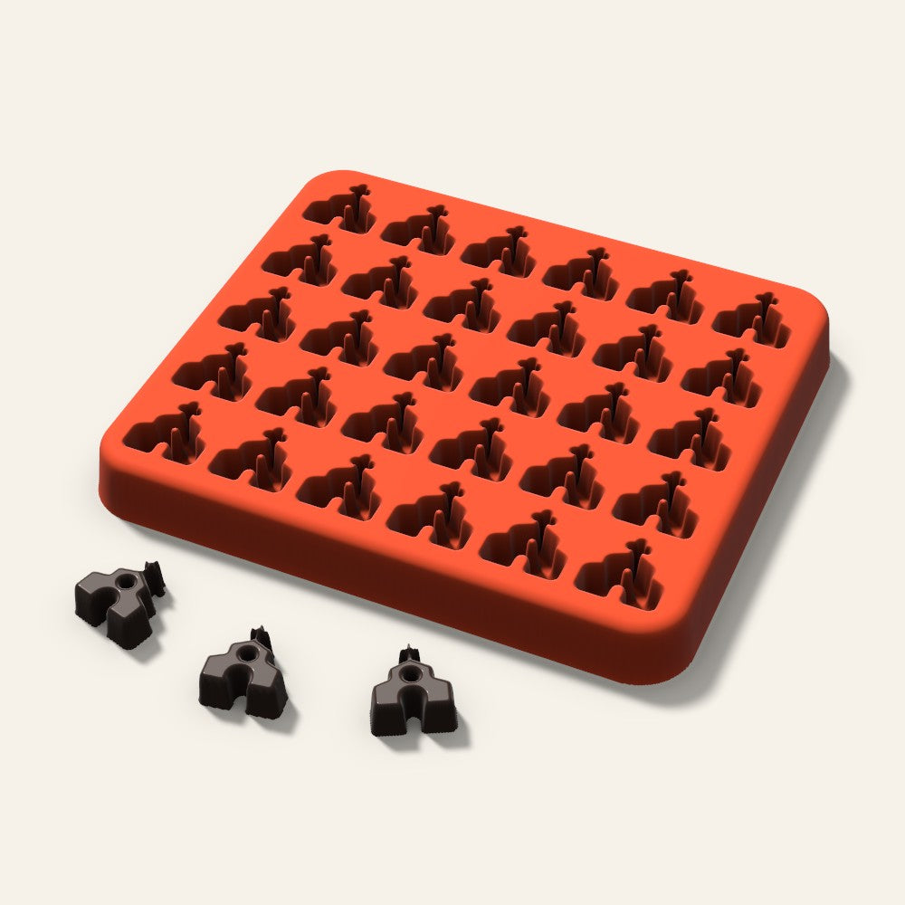 Church Gummy Mold, 0.5 Inch, 30 Cavity, 3D render