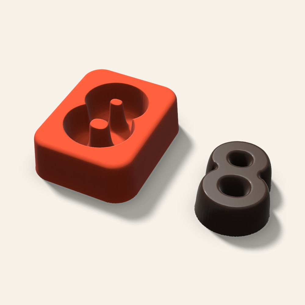 Number 8 Mold, 1.5 Inch, 3D render