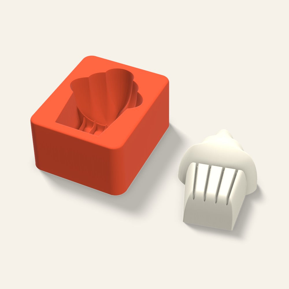 Cupcake Candle Mold, 3 x 1.5 Inch, 3D render