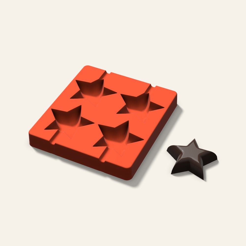 Star Cakesicle Mold, 3 Inch, 4 Cavity, 3D render