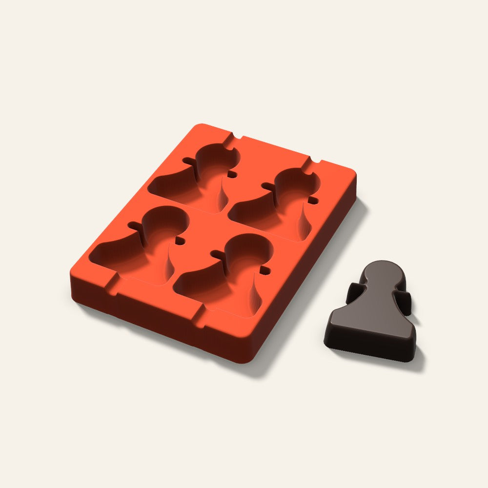 Chess Pawn Cakesicle Mold, 3 Inch, 4 Cavity, 3D render