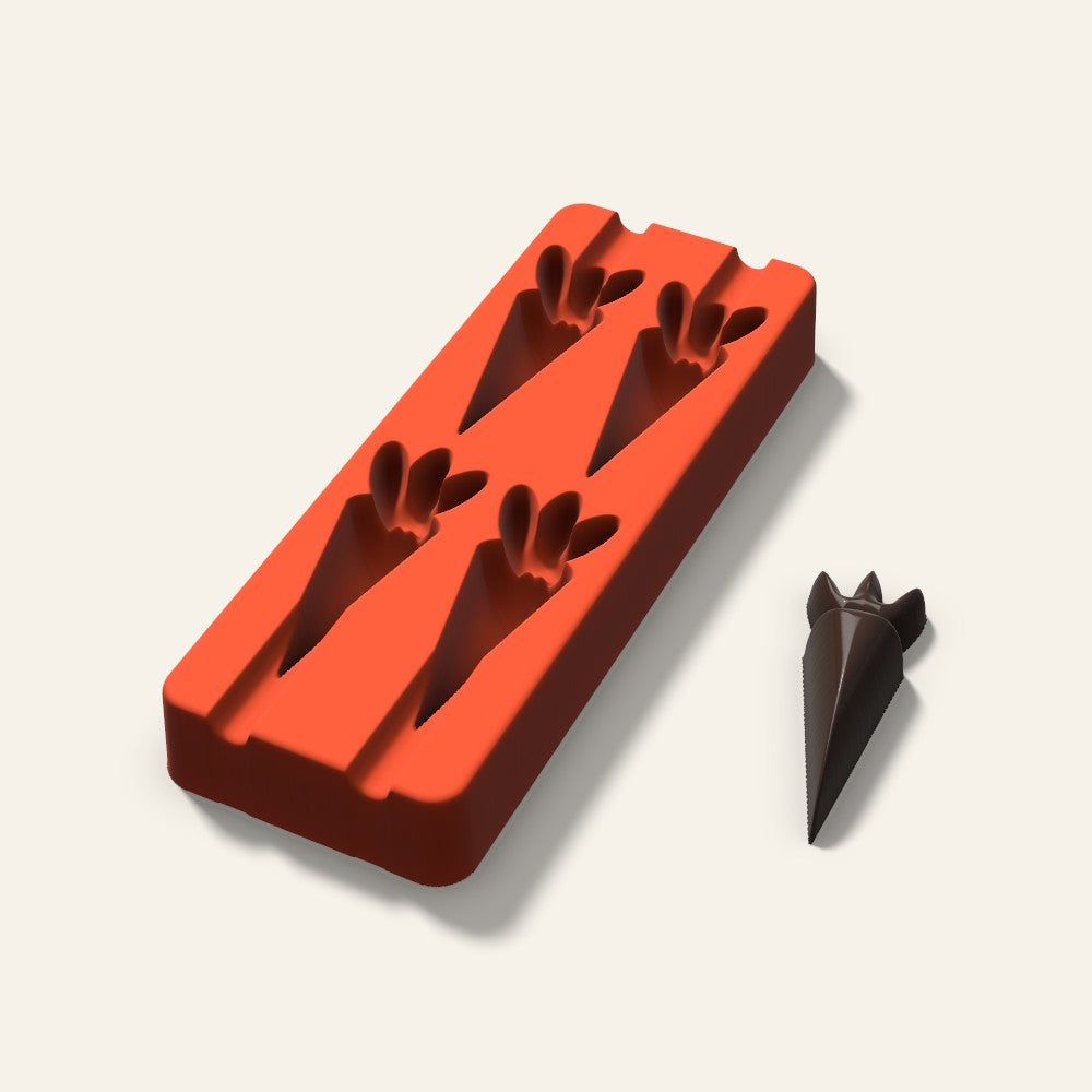Carrot Cakesicle Mold, 3 Inch, 4 Cavity, 3D render