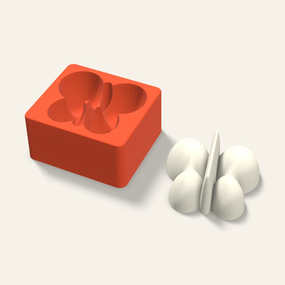 Butterfly Candle Mold, 4 x 2 Inch, 3D render