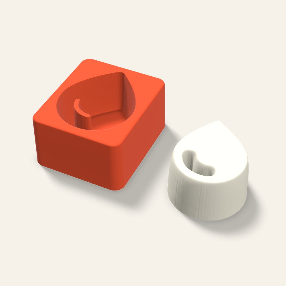 Water Drop Candle Mold, 3 x 1.5 Inch, 3D render