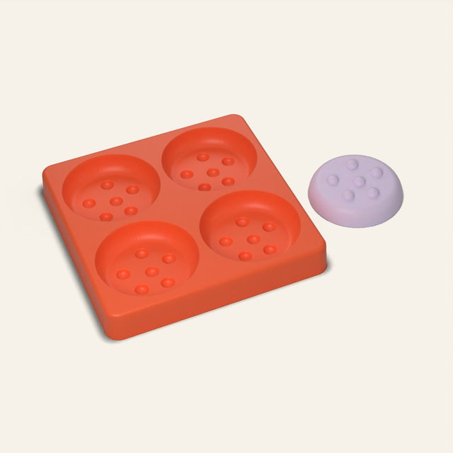 Cookie Wax Melt Mold, 4 Cavity, 3D render