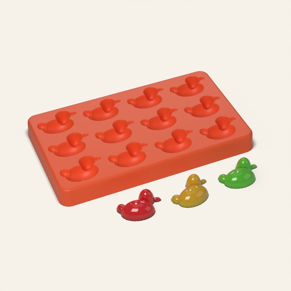 Duck Candy Mold, 12 Cavity, 3D render