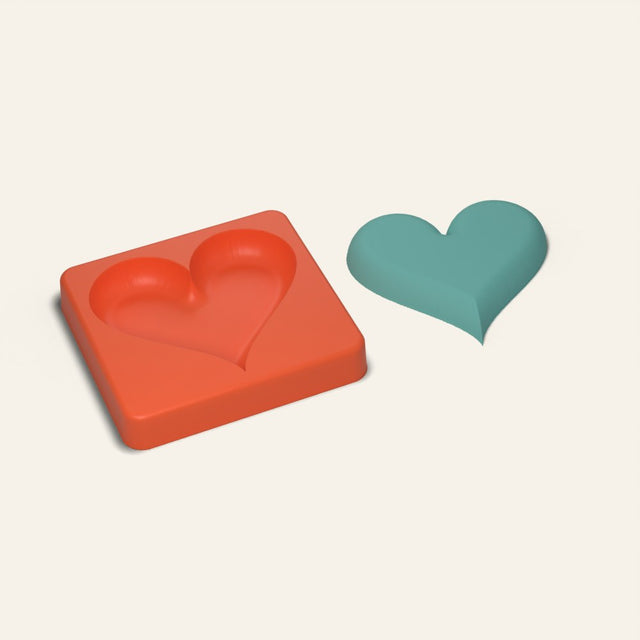 Heart Freshie Mold, 3D render