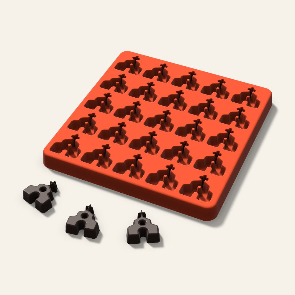 Church Candy Mold, 1 Inch, 25 Cavity, 3D render