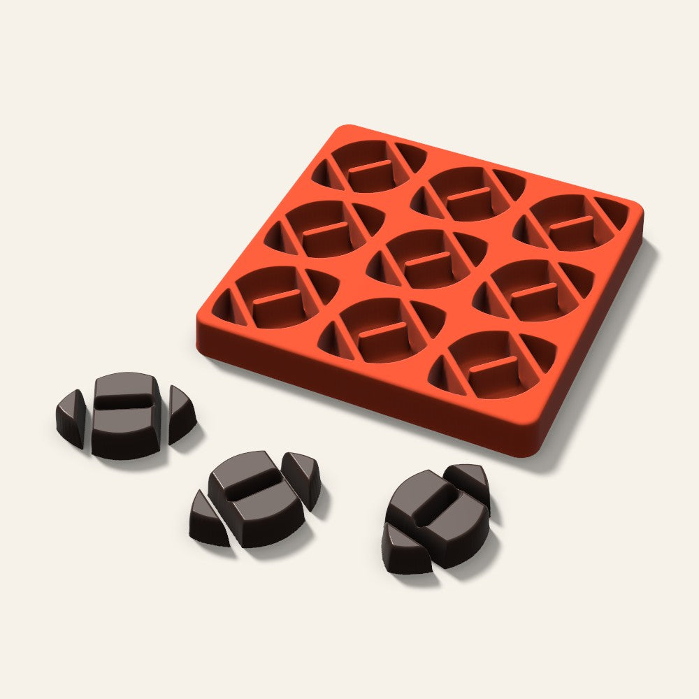Football Chocolate Mold, 1.75 Inch, 9 Cavity, 3D render