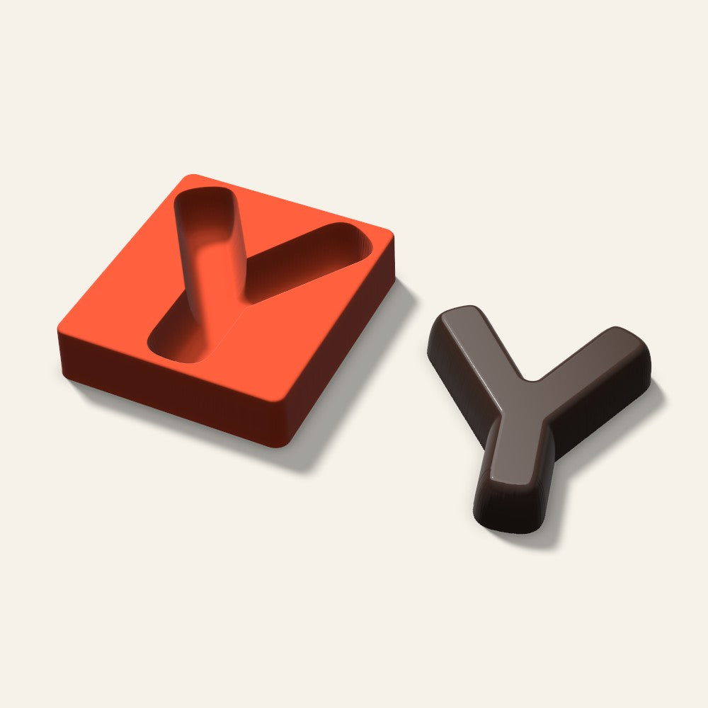 Letter Y Mold, 6 Inch, 3D render
