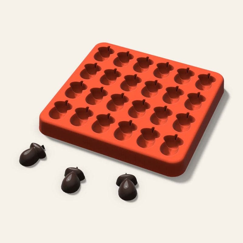 Acorn Gummy Mold, 0.75 Inch, 24 Cavity