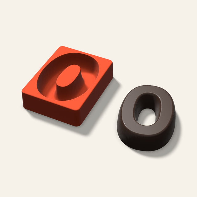 Number 0 Mold, 5 Inch, 3D render