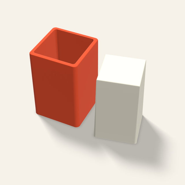 Square Pillar Candle Mold, 3.5 x 6 Inch, 3D render