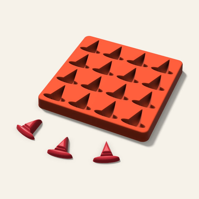 Witch Hat Candy Mold, 1.25 Inch, 16 Cavity, 3D render
