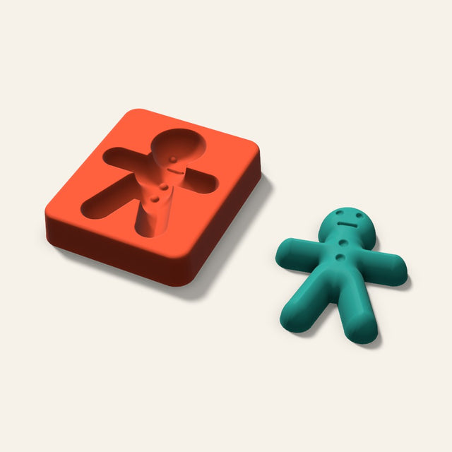 Gingerbread Freshie Mold, 3 Inch, 3D render