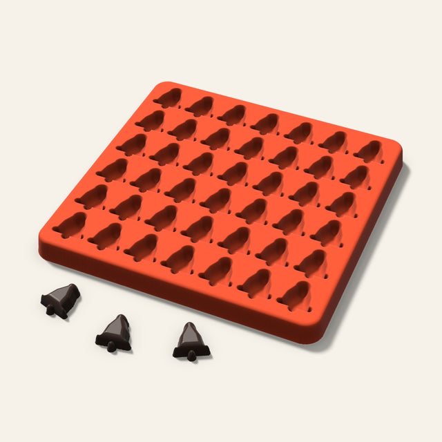 Bell Gummy Mold, 0.75 Inch, 42 Cavity, 3D render