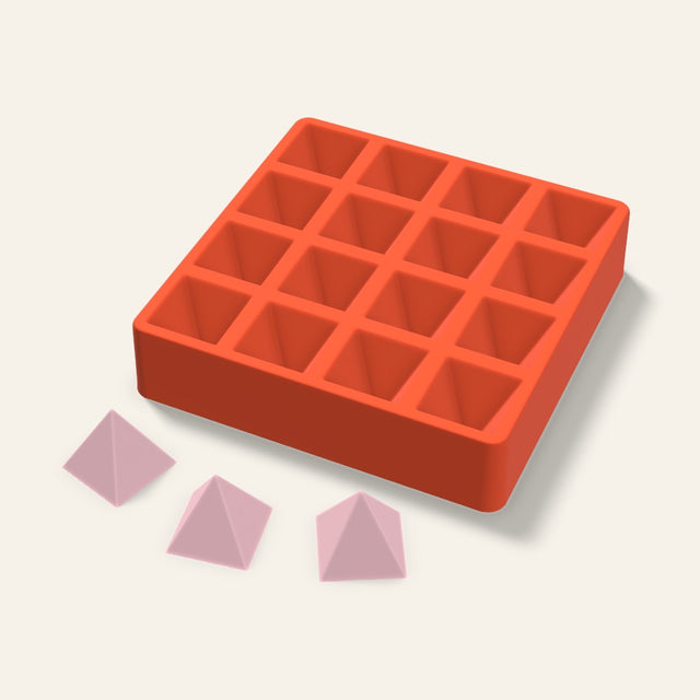 Pyramid Soap Mold, 2 Inch, 16 Cavity, 3D render
