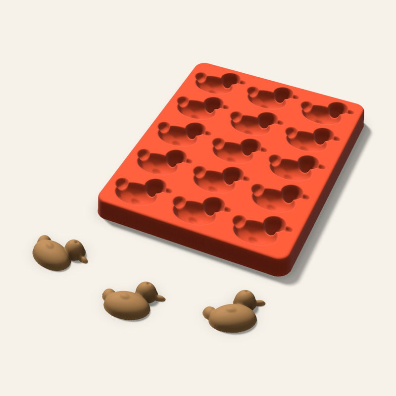 Duck Pet Treat Mold, 1.5 Inch, 15 Cavity