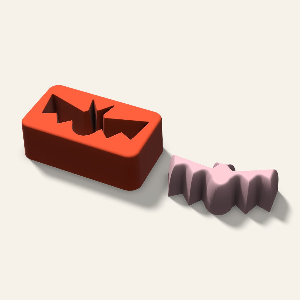 Bat Soap Mold, 3 Inch, 3D render