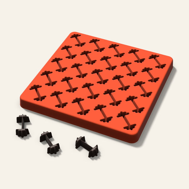 Dumbbell Candy Mold, 1 Inch, 25 Cavity, 3D render