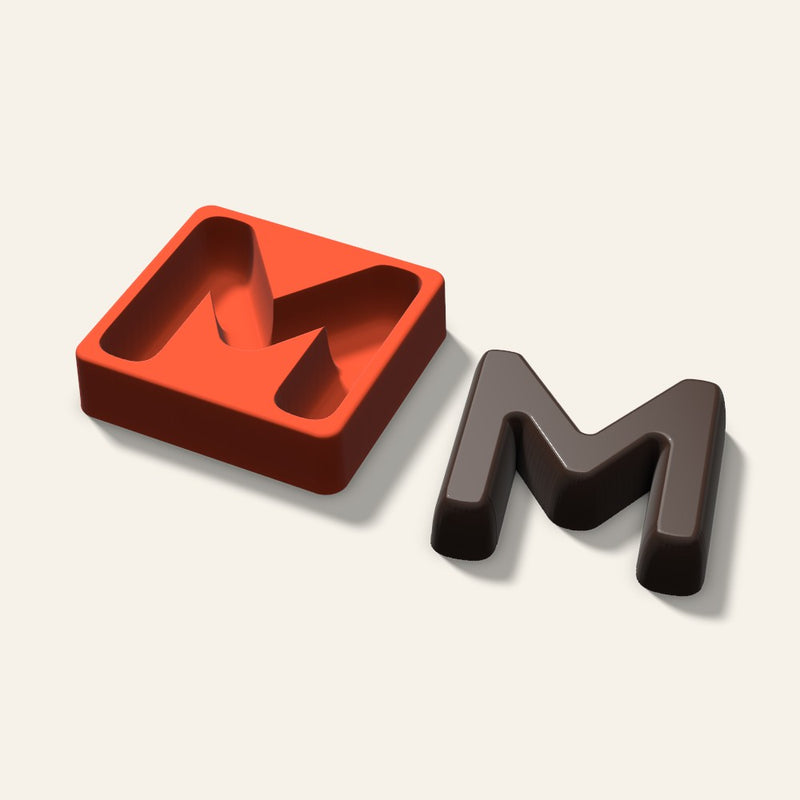 Letter M Mold, 4 Inch