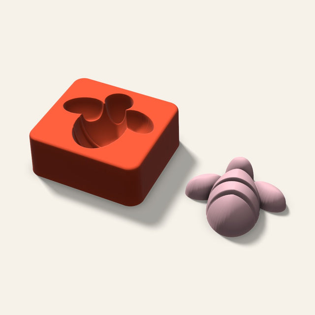 Bee Soap Mold, 2.5 Inch, 3D render