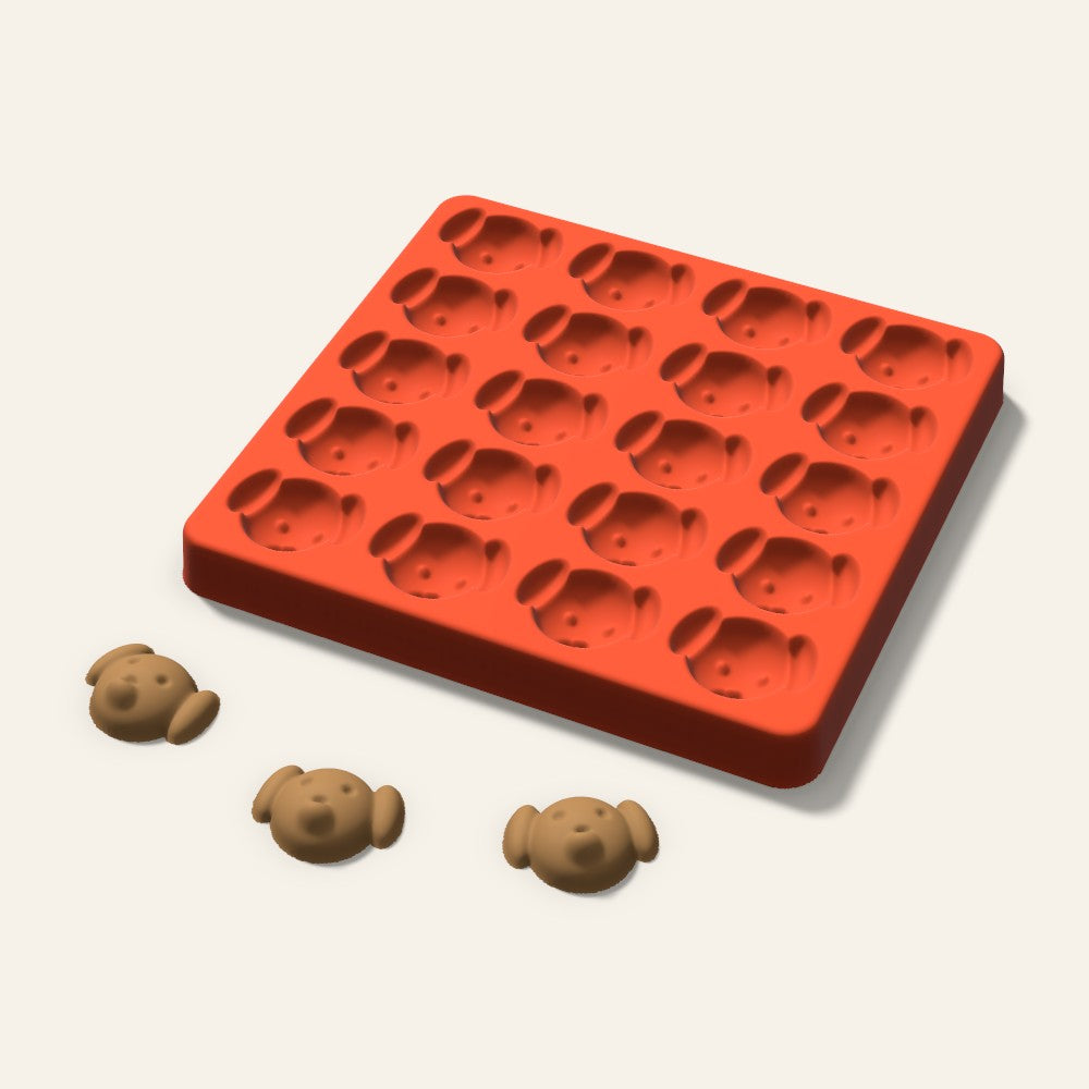 Dog Pet Treat Mold, 1.5 Inch, 20 Cavity, 3D render