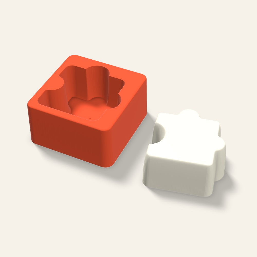 Puzzle Candle Mold, 3 x 1.5 Inch, 3D render