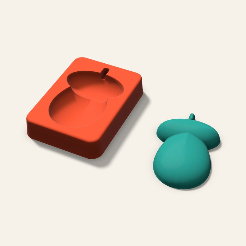 Acorn Freshie Mold, 3 Inch