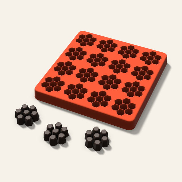 Honeycomb Candy Mold, 1.25 Inch, 16 Cavity, 3D render