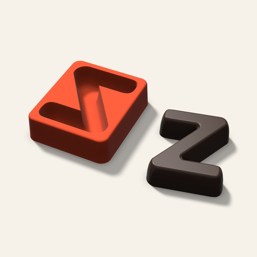 Letter Z Mold, 3 Inch, 3D render