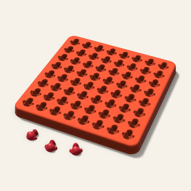 Chick Gummy Mold, 0.5 Inch, 64 Cavity, 3D render