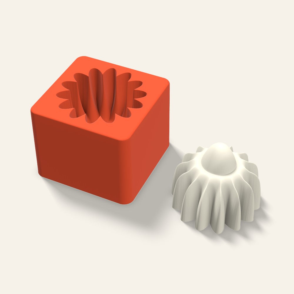 Sunflower Candle Mold, 3 x 2.5 Inch, 3D render