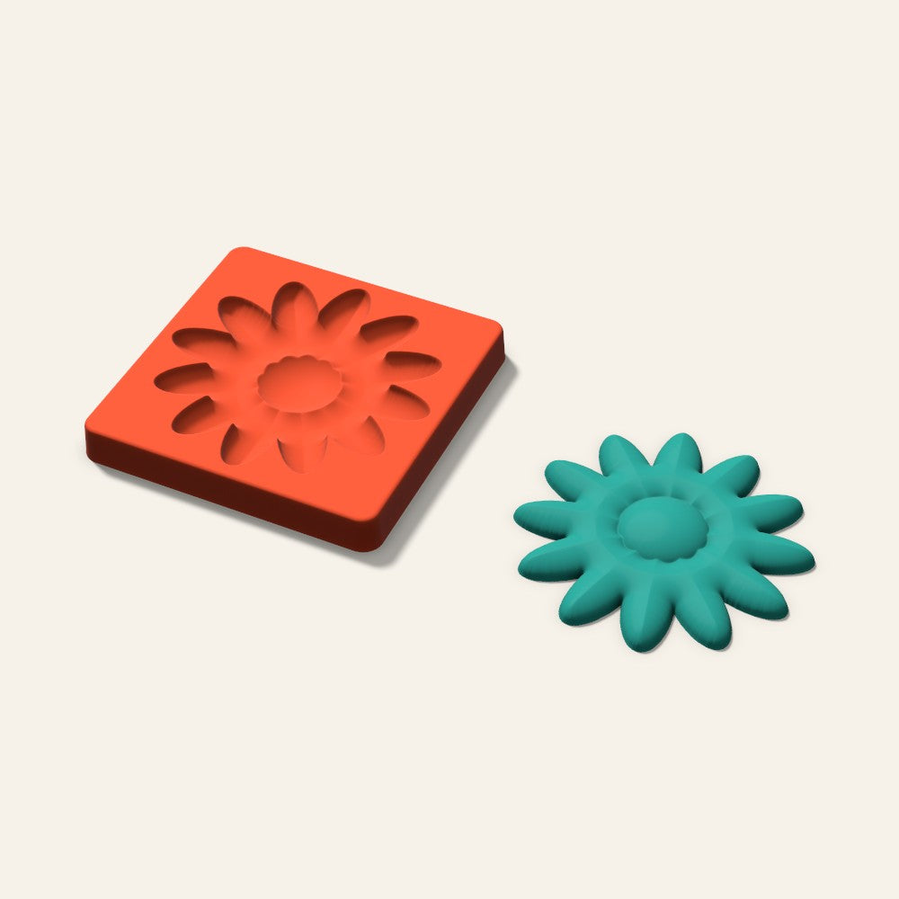 Daisy Freshie Mold, 5 Inch, 3D render