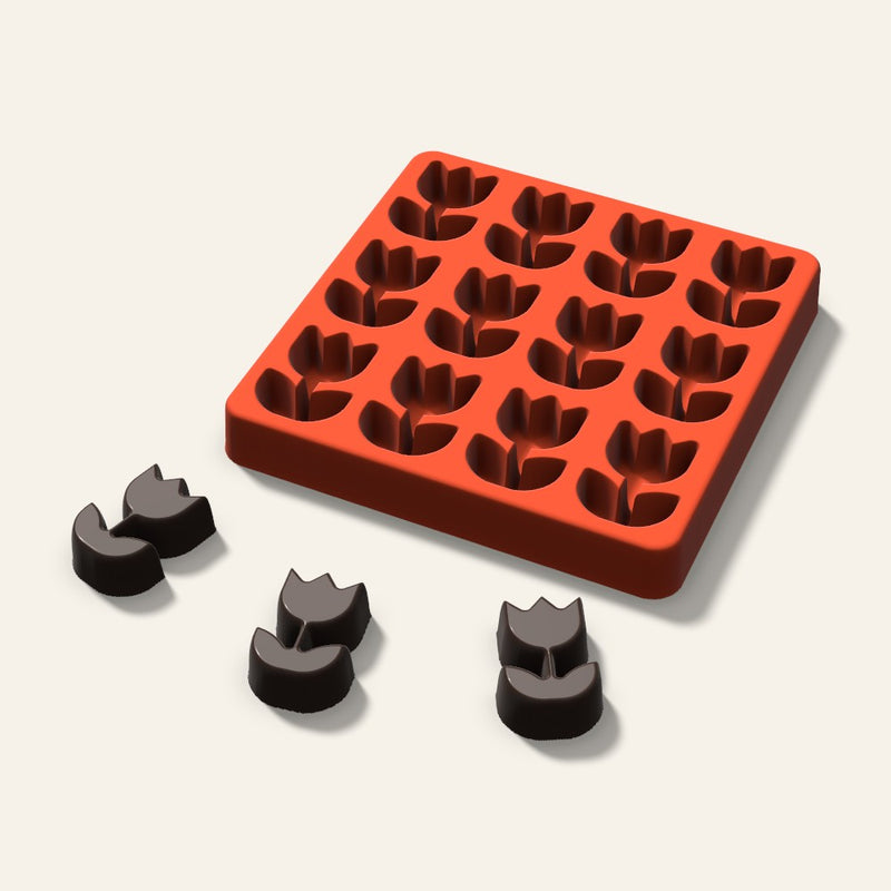 Rose Chocolate Mold, 1.5 Inch, 12 Cavity