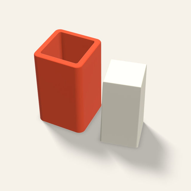 Square Pillar Candle Mold, 2 x 4 Inch, 3D render