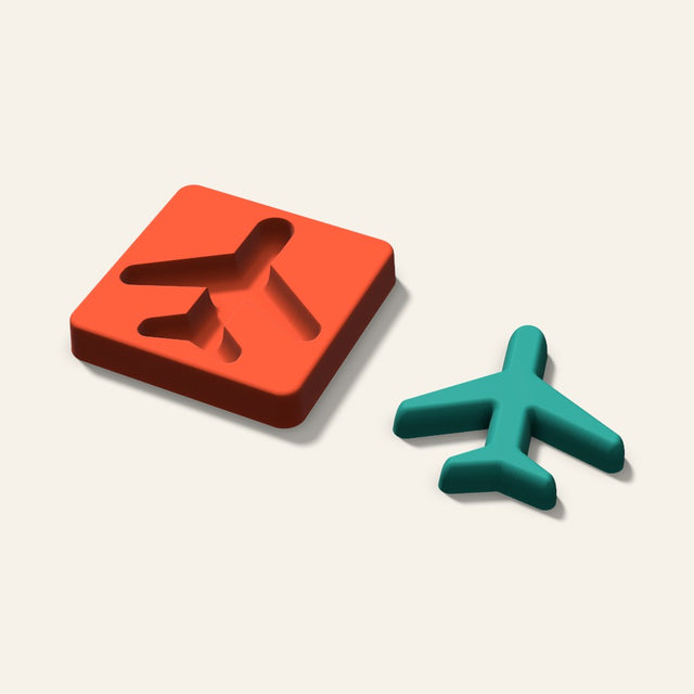 Airplane Freshie Mold, 3.5 Inch, 3D render