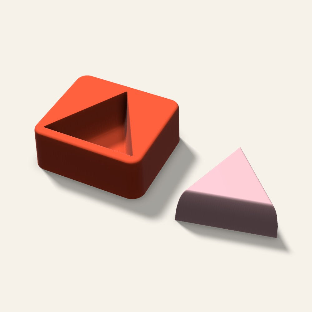 Triangle Soap Mold, 2.5 Inch, 3D render