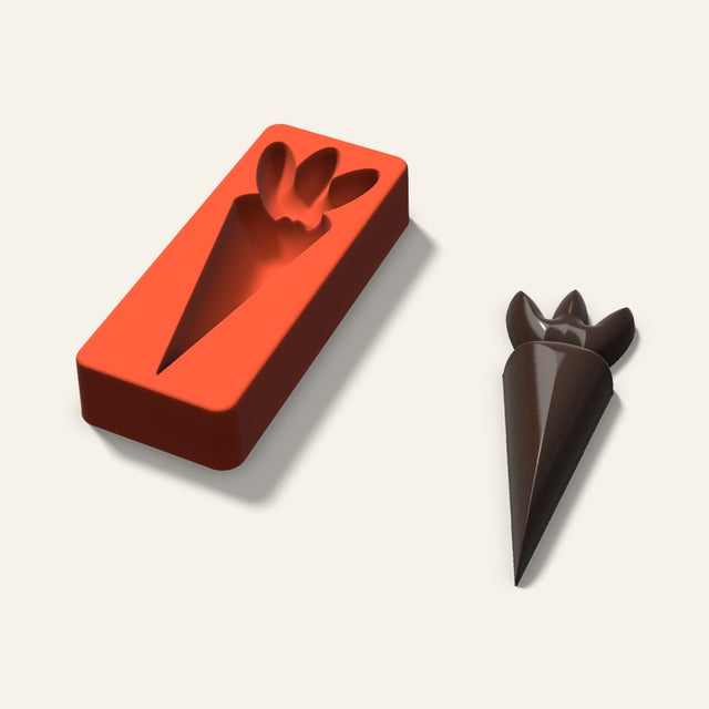 Giant Carrot Mold, 6 Inch, 3D render