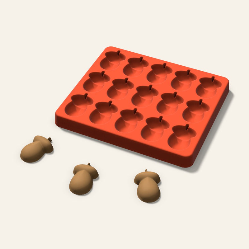 Acorn Pet Treat Mold, 1.5 Inch, 15 Cavity