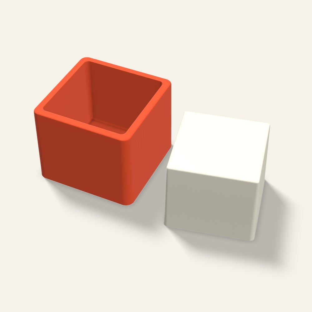 Square Pillar Candle Mold, 3.5 x 3 Inch, 3D render