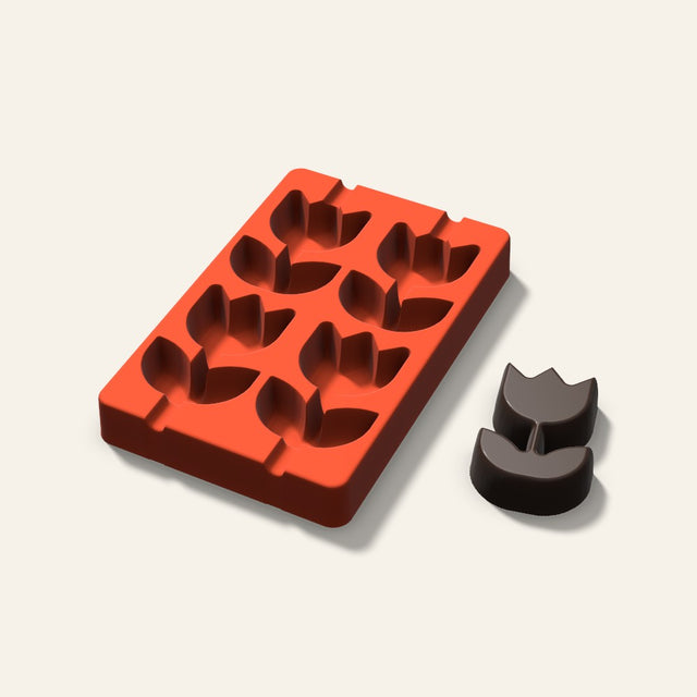 Rose Cakesicle Mold, 3 Inch, 4 Cavity, 3D render