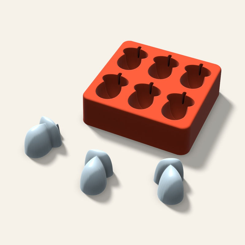 Acorn Ice Mold, 1.5 Inch, 6 Cavity