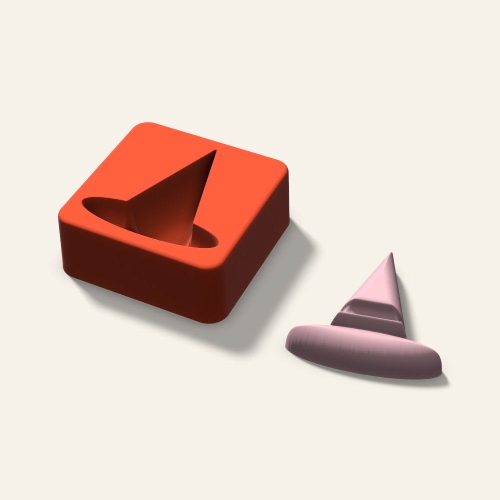 Witch Hat Soap Mold, 2.5 Inch, 3D render