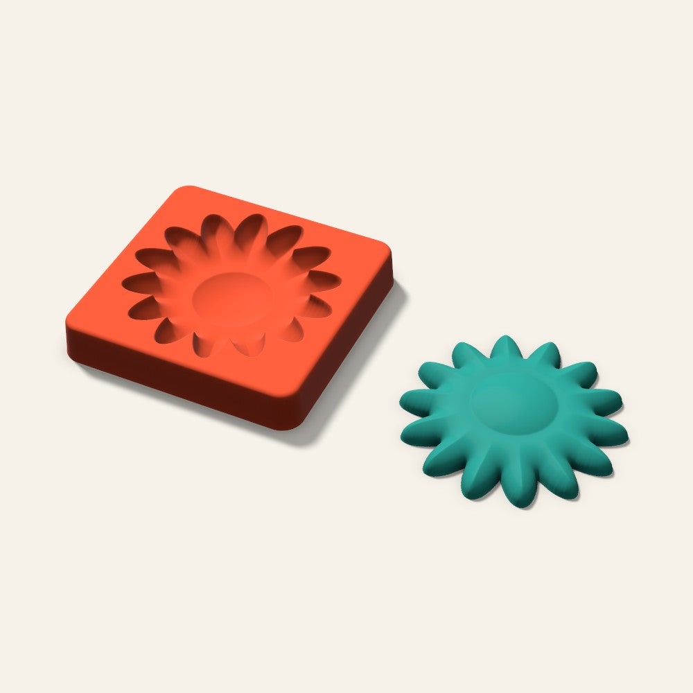 Sunflower Freshie Mold, 3.5 Inch, 3D render