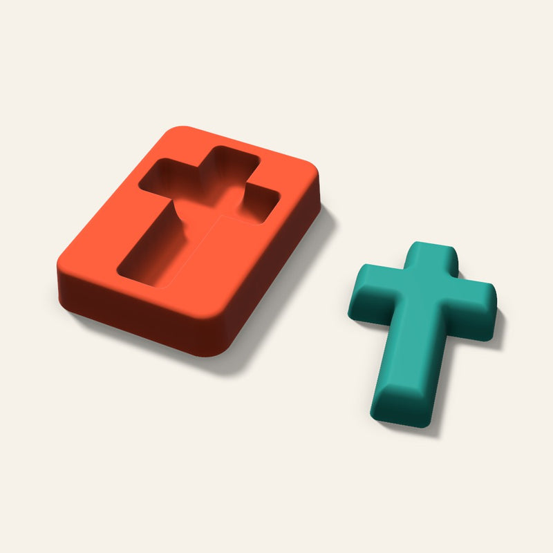 Cross Freshie Mold, 3 Inch