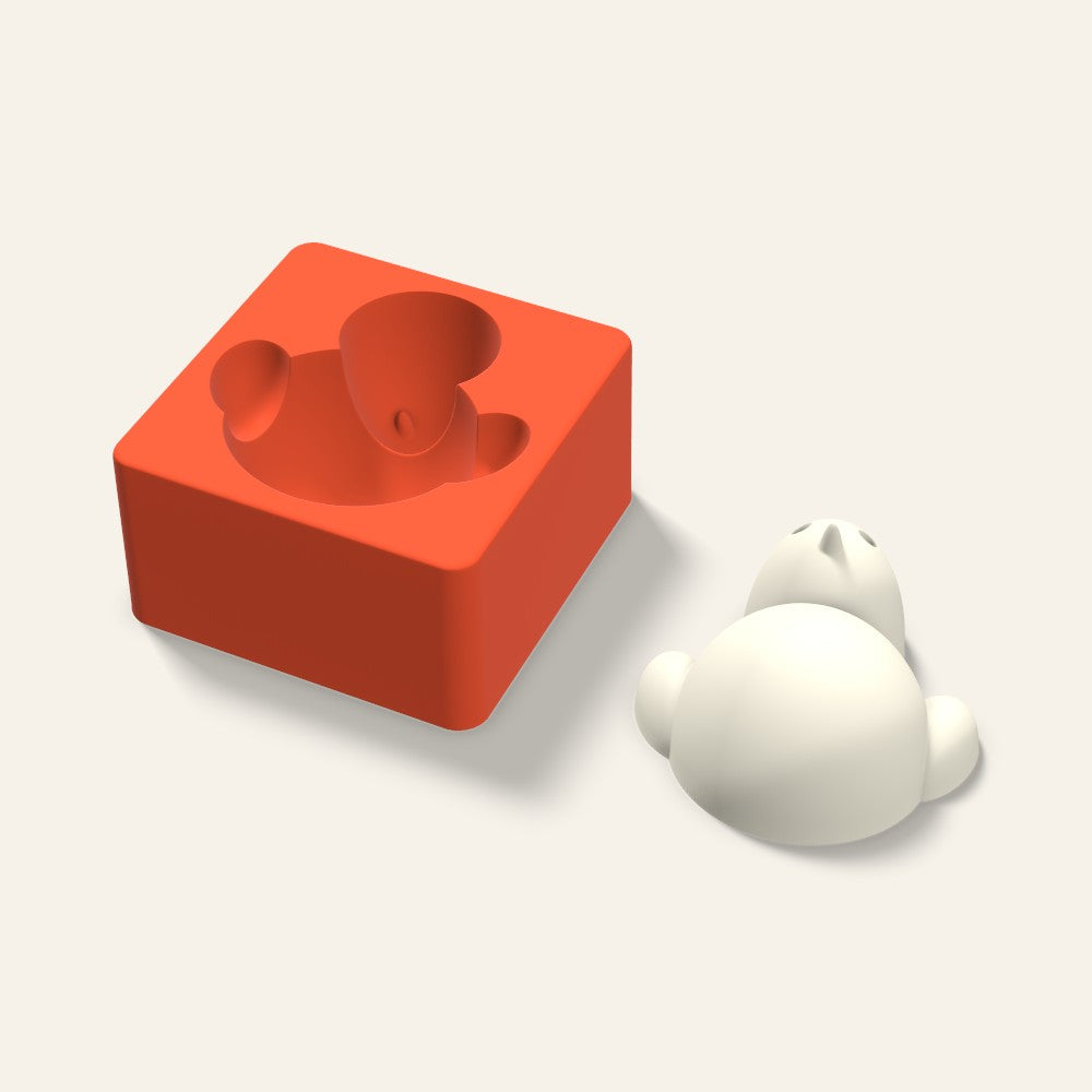 Chick Candle Mold, 4 x 2 Inch, 3D render