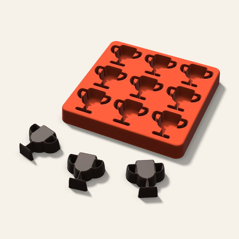 Trophy Chocolate Mold, 1.5 Inch, 9 Cavity