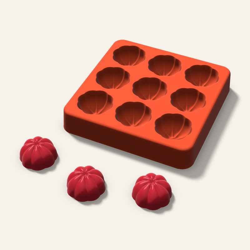 3D Pumpkin Candy Mold, 1 Inch, 9 Cavity