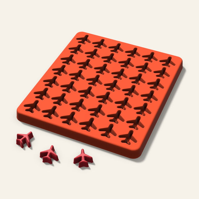 Airplane Gummy Mold, 0.75 Inch, 42 Cavity, 3D render